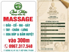 Massage Khiếm Thị Thủ Đức - Massage Đầu, Cổ Vai Gáy, Bấm Huyệt Thư Giãn